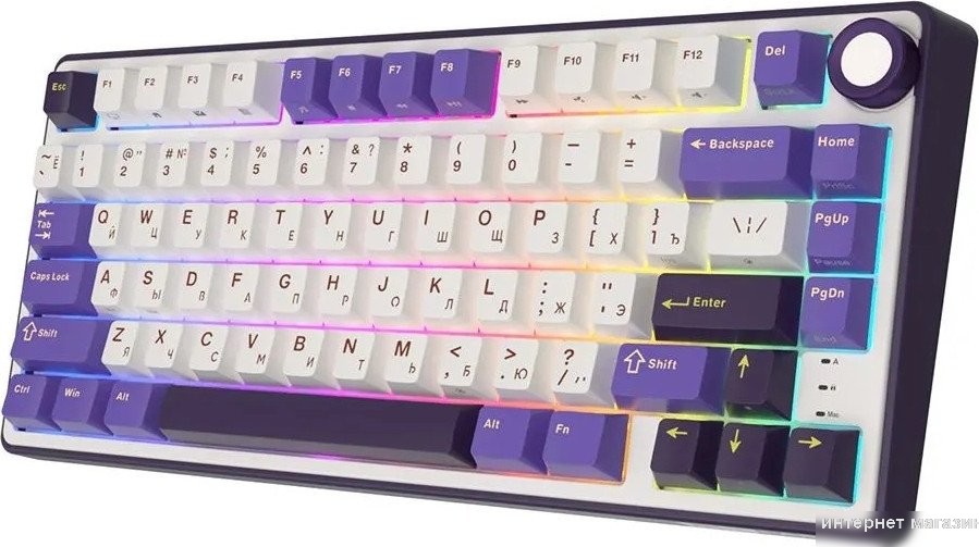 Проводная клавиатура Royal Kludge R75 RGB Blackberry (RK Brown)