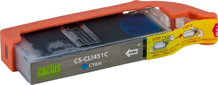 Картридж CACTUS CS-CLI451C (аналог Canon CLI-451C)