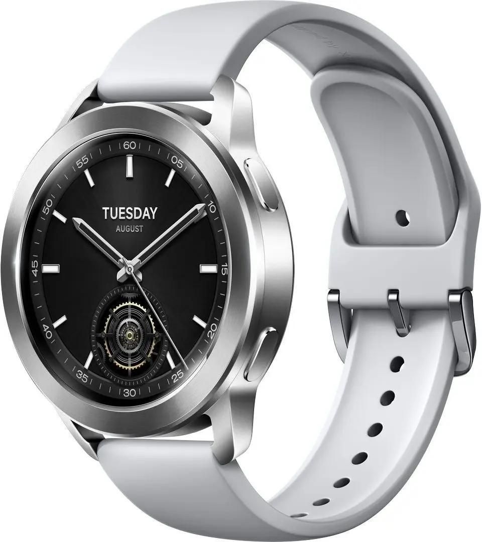 Умные часы Xiaomi Watch S3 M2323W1 (серебристый/серый, международная версия)