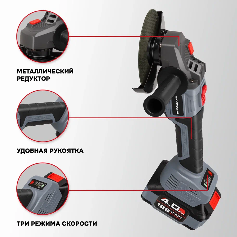 Profipower E0220 (шуруповерт, болгарка, 2 АКБ, кейс)