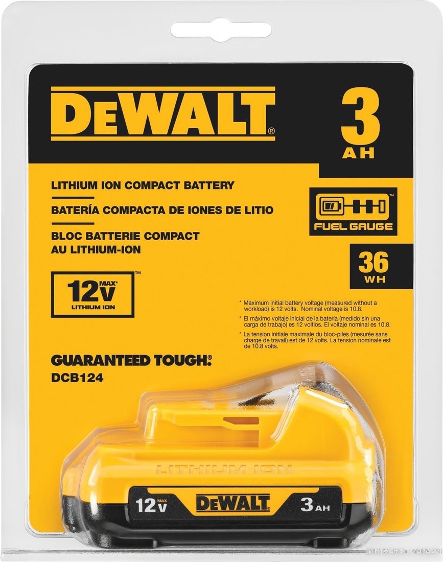 Аккумулятор DeWalt DCB124 (12В/3 Ач)