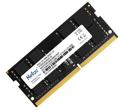 Оперативная память Netac Basic 8GB DDR4 SODIMM PC4-21300 NTBSD4N26SP-08