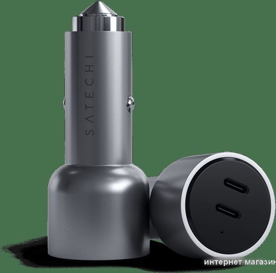 Автомобильное зарядное Satechi 40W Dual USB-C PD Car Charger ST-U2C40CCM