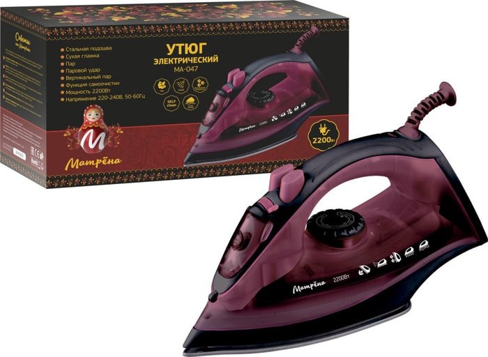 Утюг Матрена MA-047 (вишневый)