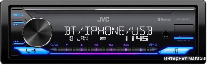 USB-магнитола JVC KD-X482BT