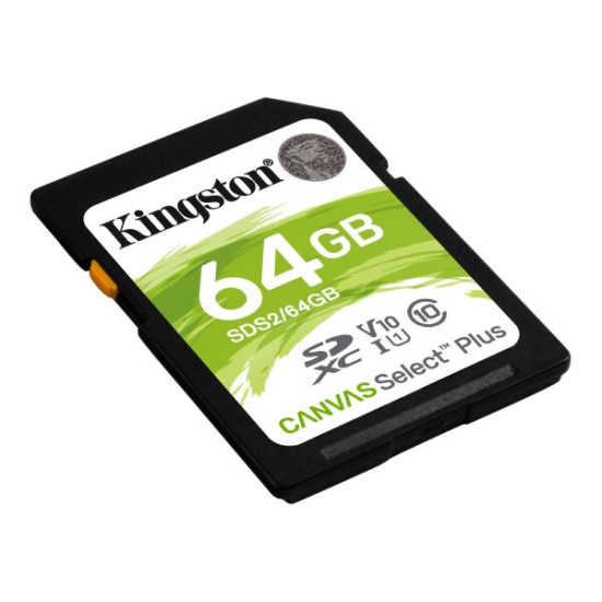 Карта памяти Kingston Canvas Select Plus SDXC 64GB