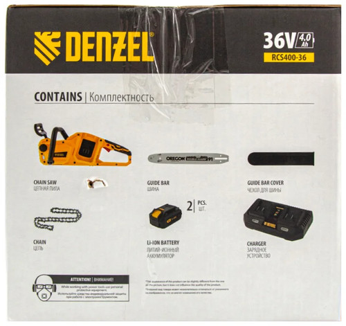 Аккумуляторная пила Denzel RCS400-36