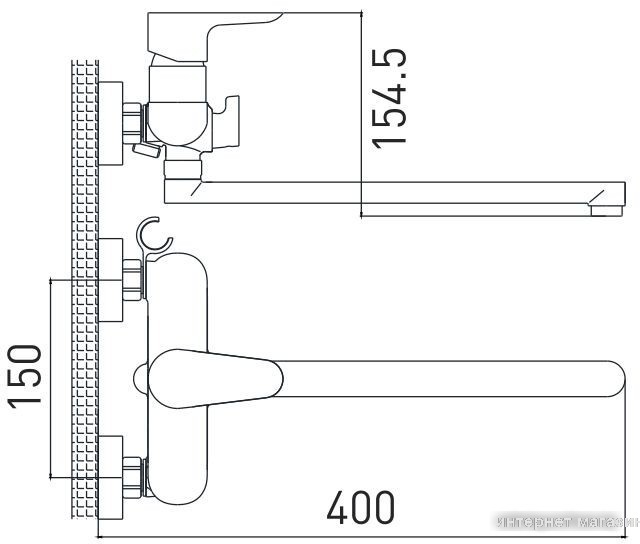 Смеситель Gross Aqua Space 7515288С-35L(F)