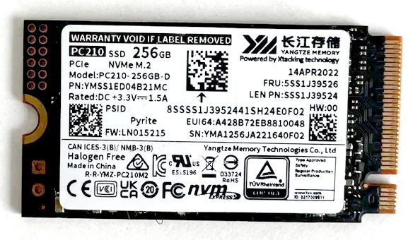 SSD накопитель Yangtze PC210 256GB PC210-256GB-D (уценка)