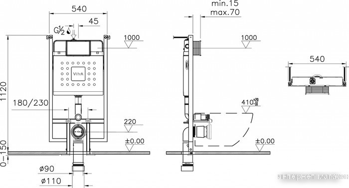 Инсталляция для унитаза Vitra V-Fix Core 738-5800-01