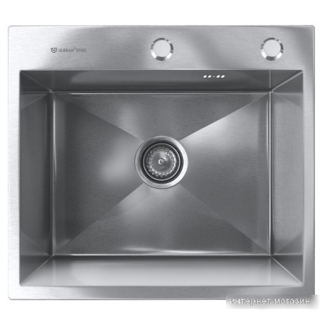 Кухонная мойка Ulgran Steel 50x45 (брашированная сталь)