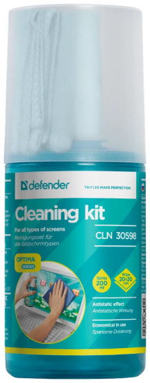 Чистящий набор Defender CLN 30598 Optima (200 мл) + микрофибра