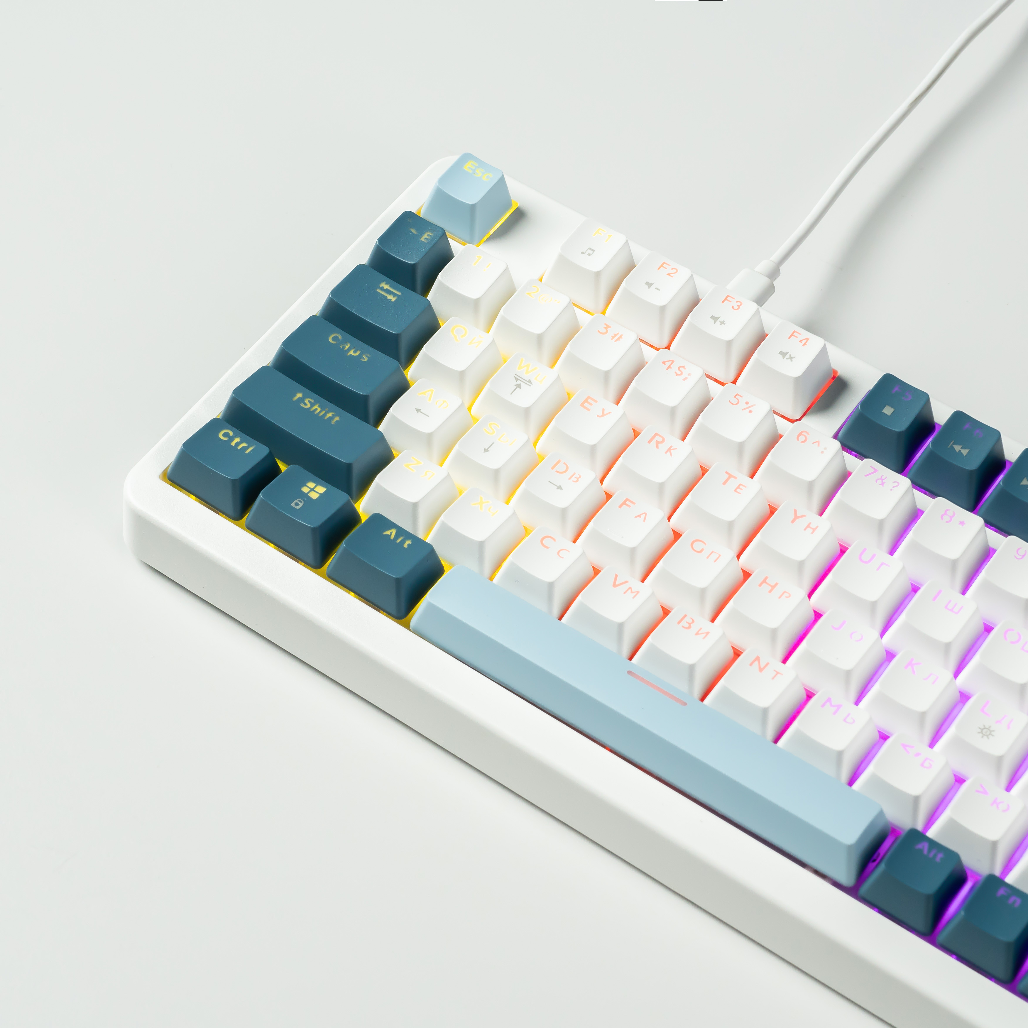 Клавиатура JEGG ZA98 White Navy Blue (TNT Red)