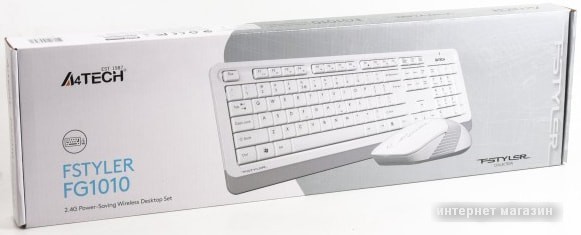 Клавиатура + мышь A4Tech Fstyler FG1010 (белый/серый)