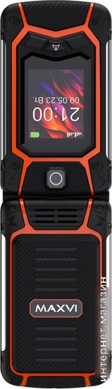 Кнопочный телефон Maxvi E10 (оранжевый)