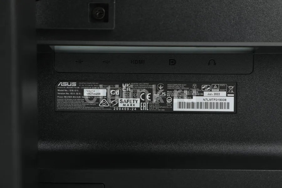 Монитор ASUS VA27AQSB
