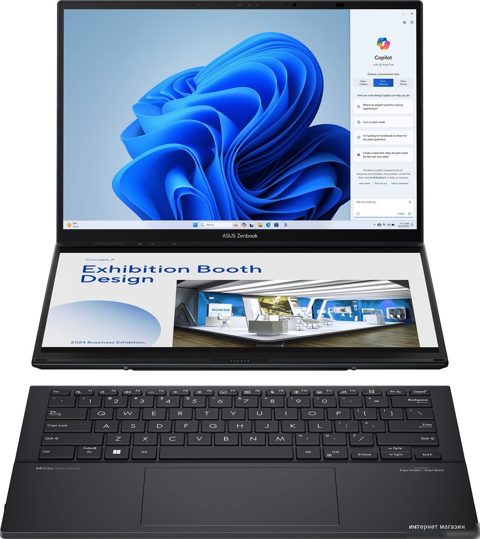 Рабочая станция ASUS Zenbook 14 Duo OLED UX8406CA-QL211X
