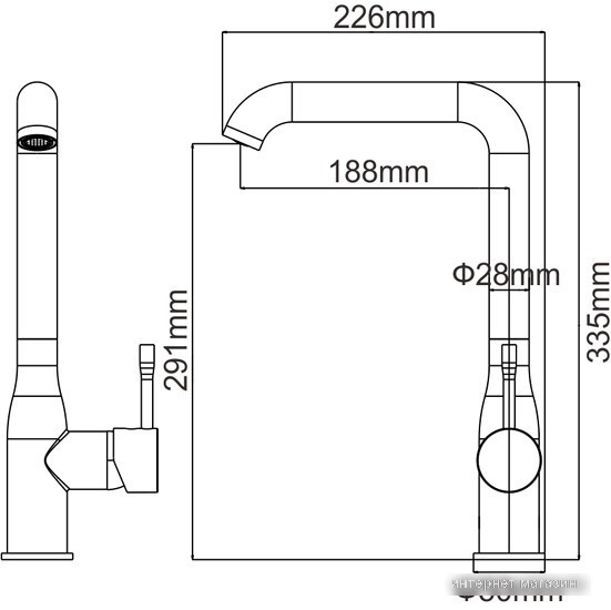 Смеситель Ledeme H98 L4698W (белый матовый)