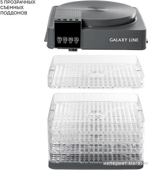 Сушилка для овощей и фруктов Galaxy Line GL2630 (серый)