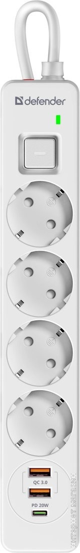 Сетевой фильтр Defender DFS 145 (5 м)