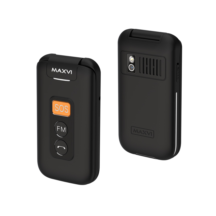 Кнопочный телефон Maxvi E5 up (черный)