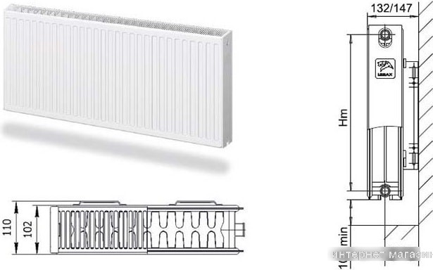 Стальной панельный радиатор Лемакс Compact 22 500x800