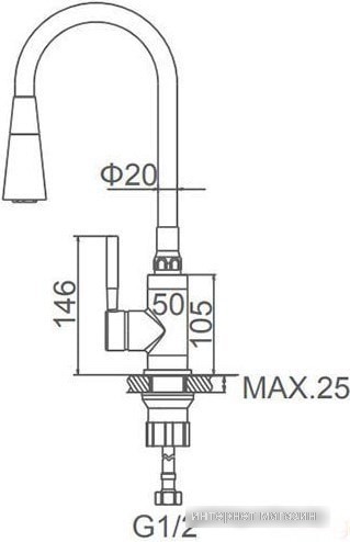Смеситель Ledeme L4199-1 (хром/красный)