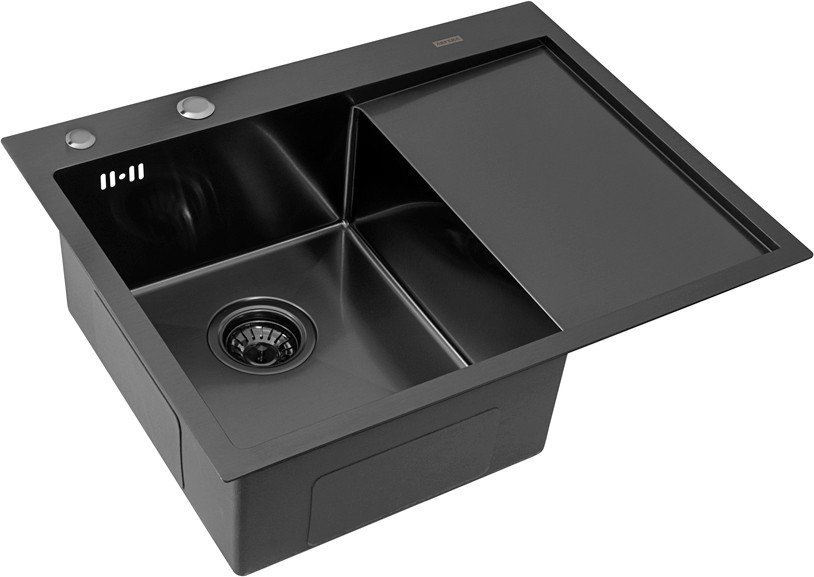 Кухонная мойка ARFEKA ECO AR 650*500 L BLACK PVD NANO