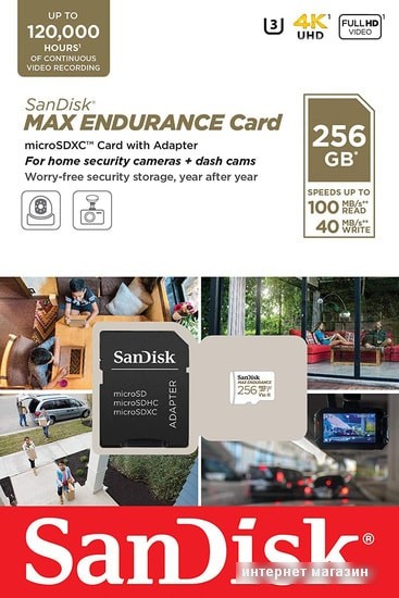 Карта памяти SanDisk microSDXC SDSQQVR-256G-GN6IA 256GB (с адаптером)