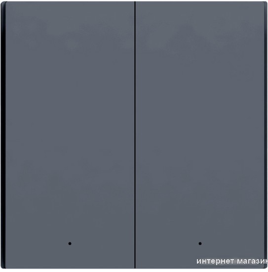 Выключатель Aqara Smart Wall Switch H1 двухклавишный без нейтрали (графит)