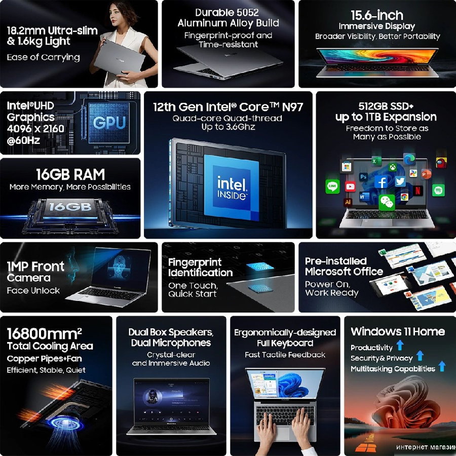 Ноутбук Blackview Acebook 8 (серый)