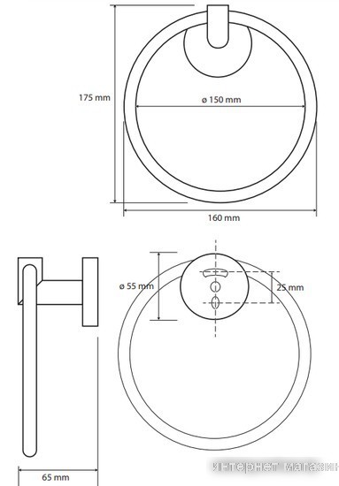 Держатель для полотенца Bemeta Omega 104204062
