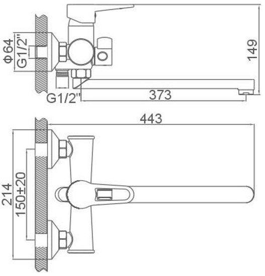 Смеситель Loffrey LF82212 (хром)