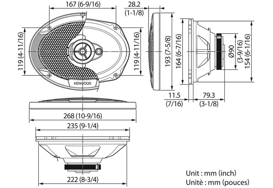 Коаксиальная АС Kenwood KFC-S6976EX