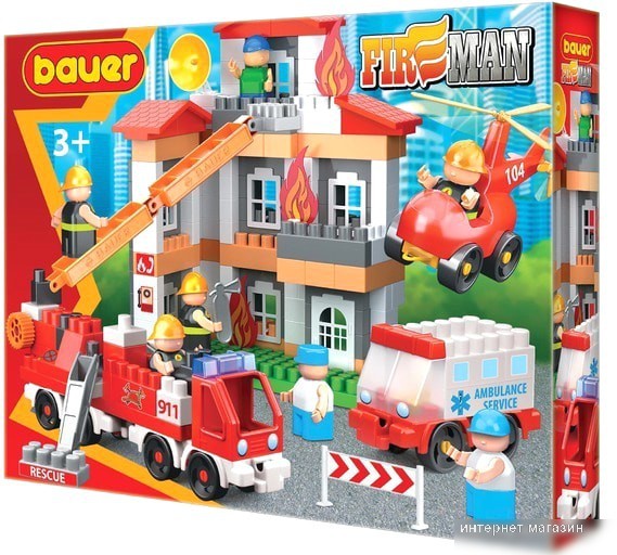 Bauer Fireman 743 Набор Тушение пожара Все включено!