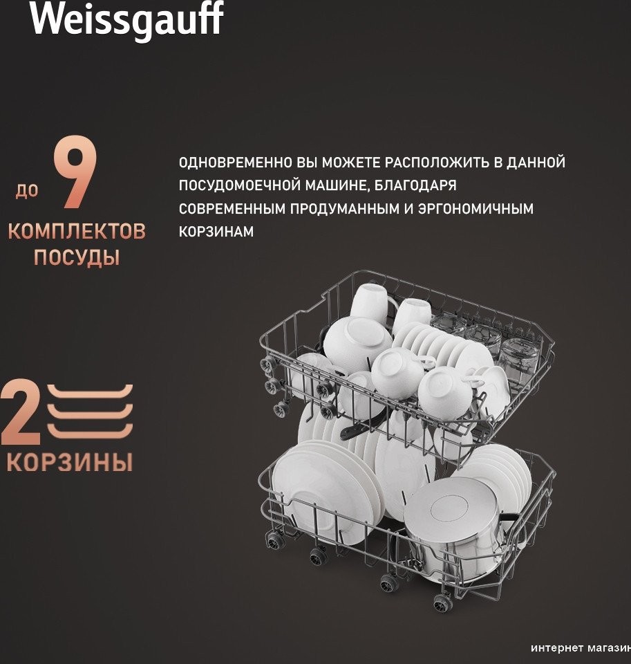 Отдельностоящая посудомоечная машина Weissgauff DW 4035 (модификация 2025 года)