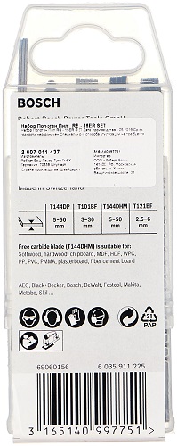 Набор оснастки Bosch 2607011437 (15 предметов)