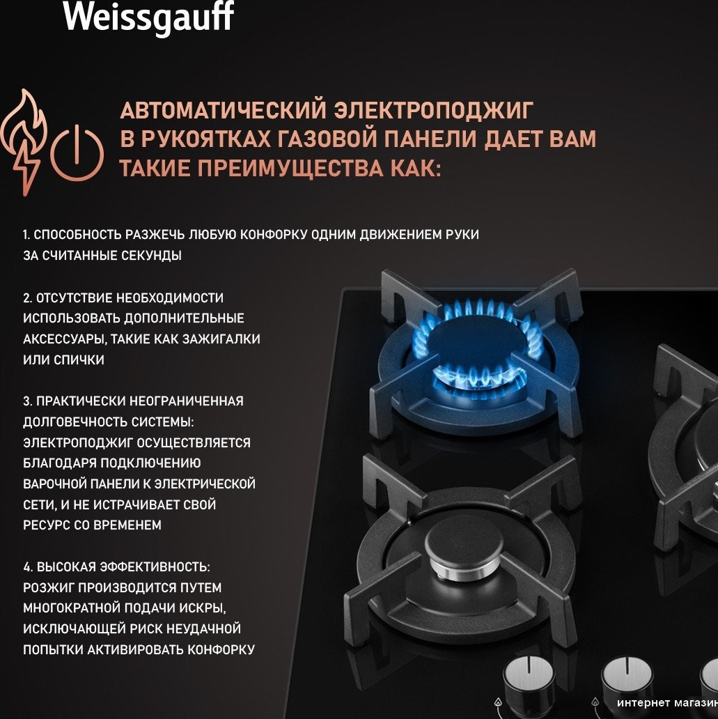 Варочная панель Weissgauff HG 430 BGV