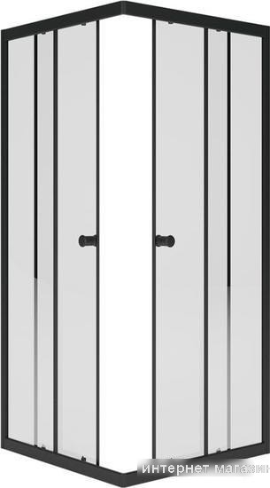 Душевой уголок Метакам Universal Black 80x80 KKS_013566 (прозрачное стекло)