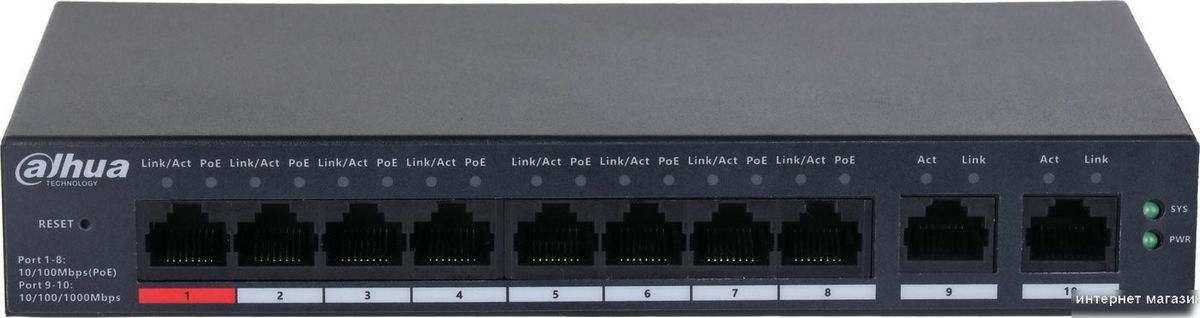 Управляемый коммутатор 2-го уровня Dahua CS4010-8ET-110
