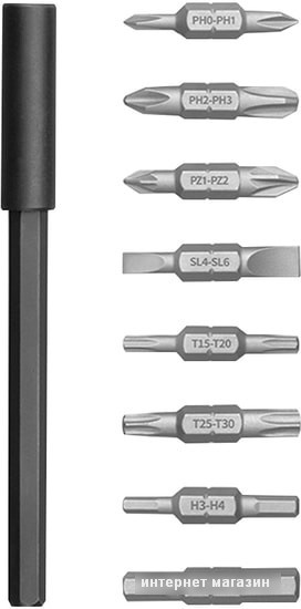 Набор отвертка с битами Xiaomi Mi Ratchet (10 предметов)