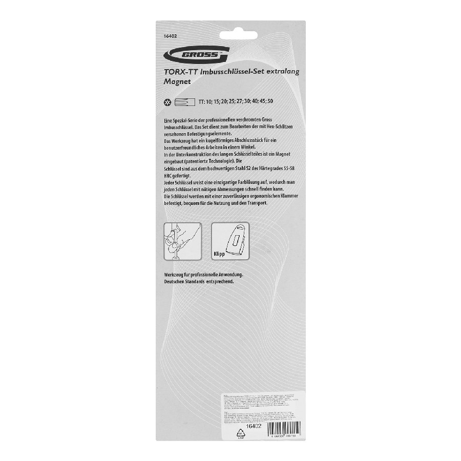 Набор ключей GROSS 16402 (9 предметов)