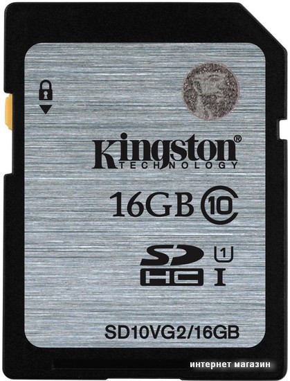 Карта памяти Kingston SHDC (Class 10) 16GB (SD10VG2/16GB)