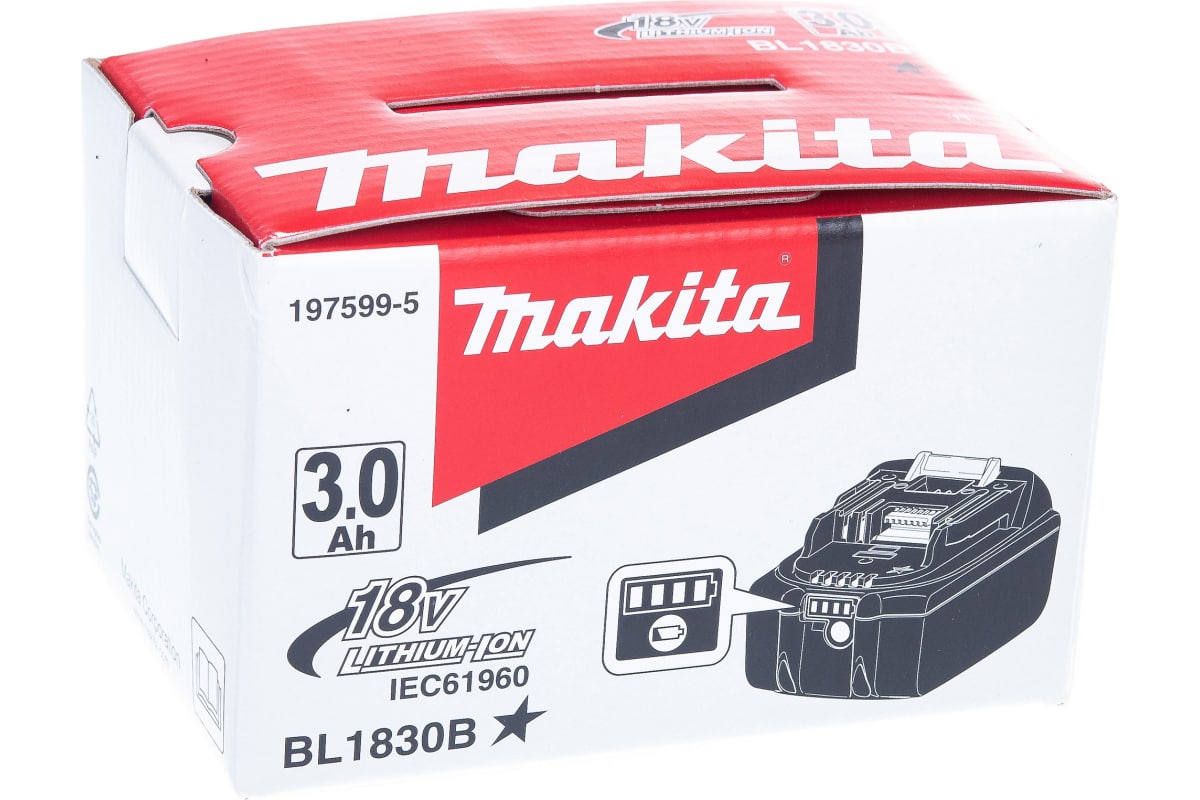 Аккумулятор Makita BL1830B (18В/3 а*ч)