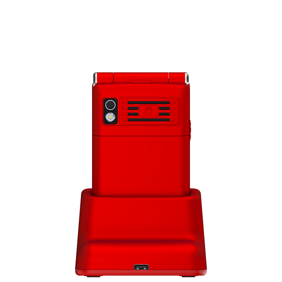 Телефон Maxvi E11ds (красный/серебристый)