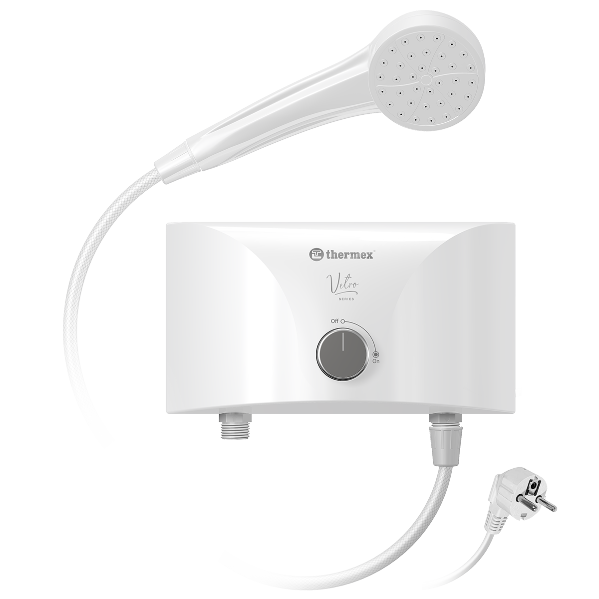 Проточный электрический водонагреватель кран+душ Thermex Vetro 5500 Combi