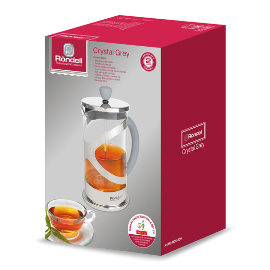 Френч-пресс Rondell Crystal Grey RDS-839