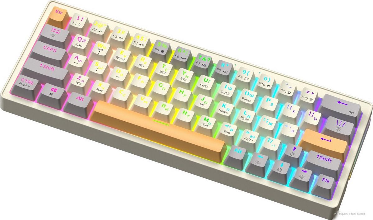 Клавиатура JEGG ZA63 Pro Beige Gray Yellow (TNT Yellow)