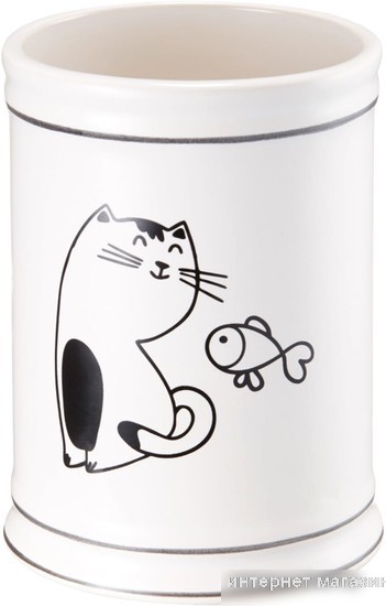 Стакан для зубной щетки и пасты FORA Happy Cats FOR-HC044
