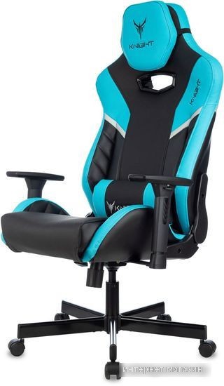 Кресло Knight Thunder 5X (черный/голубой)